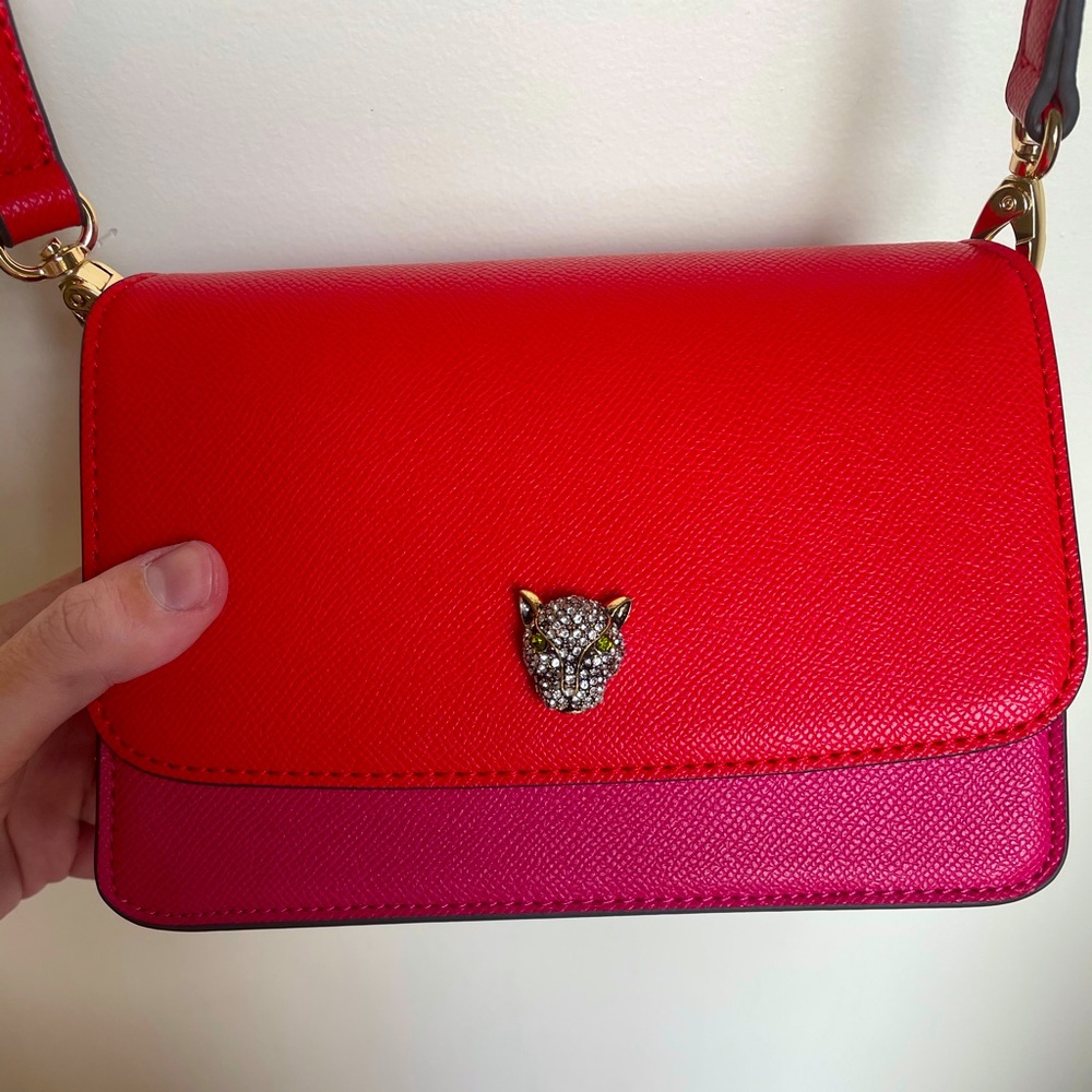 Red and pink Jessica Simpson cross body bag